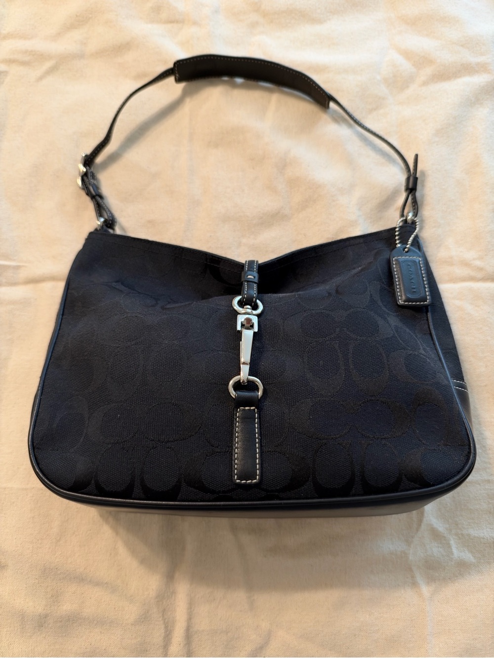 Coach Black Signature Shoulder Bag